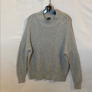 Gap Cotton/Wool Blend Sweater Men Size Small Cable Knit Crew Neck